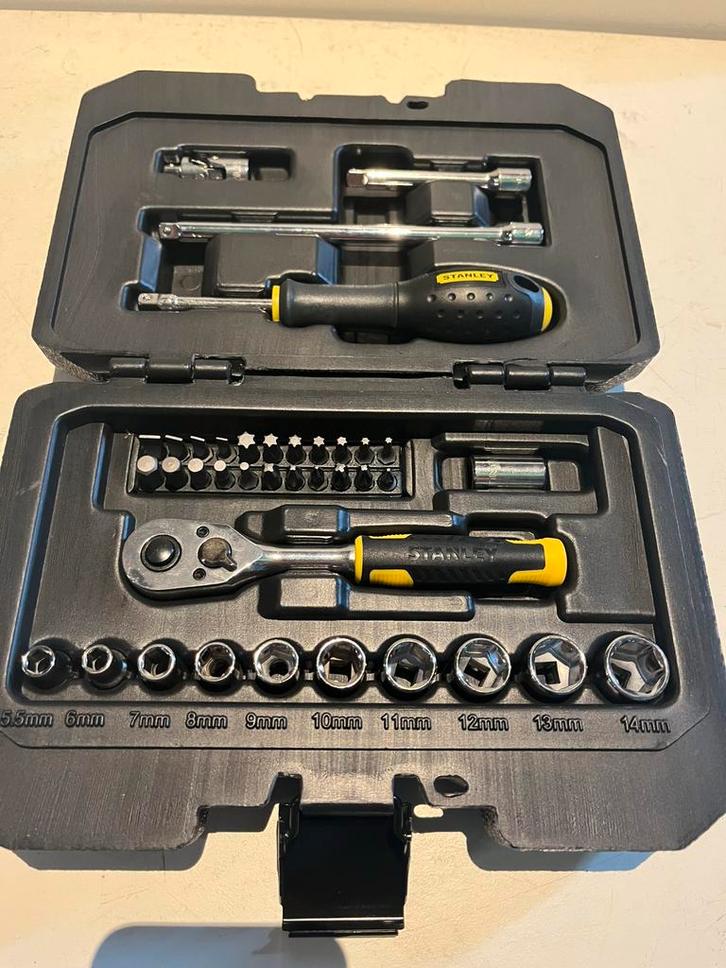STANLEY 38 Delige Ratel/Doppenset NIEUW, Doe-het-zelf en Verbouw, Gereedschap | Handgereedschap, Nieuw, Ophalen of Verzenden