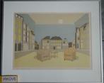 ZEEFDRUK LITHO * WOONOMGEVING * Gesigneerd *, Ophalen of Verzenden
