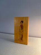 Vintage houten lakdoos Geisha, Antiek en Kunst, Verzenden