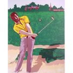 2 zeefdrukken " Golf  " van Henk Segboer , samen € 35, Ophalen of Verzenden, Nieuw, Overige typen, Overige merken