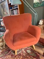 Oranje stoel / fauteuil, Huis en Inrichting, Fauteuils, Ophalen, Gebruikt, 75 tot 100 cm