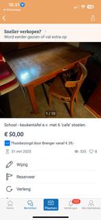 Oude School / keukentafel., Ophalen, Vintage., Gebruikt, 100 tot 150 cm