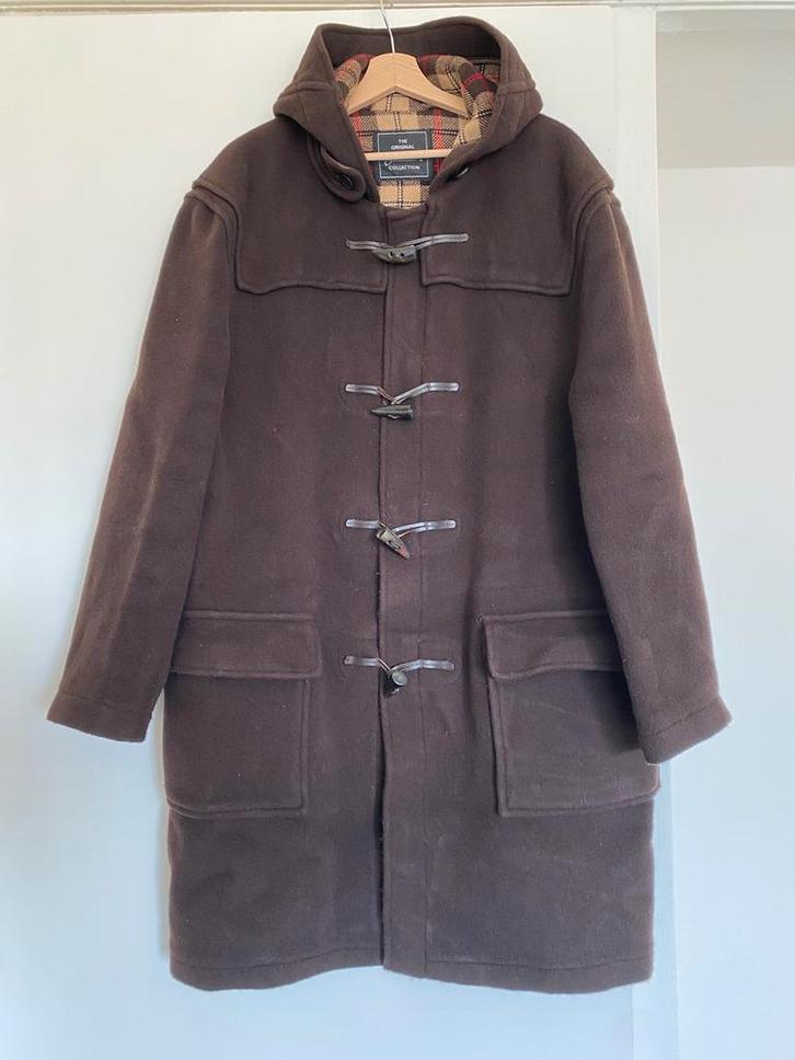 Gloverall Duffle coat EU 54, Montgomery, houtje touwtje, Kleding | Heren, Jassen | Winter, Zo goed als nieuw, Maat 52/54 (L), Bruin