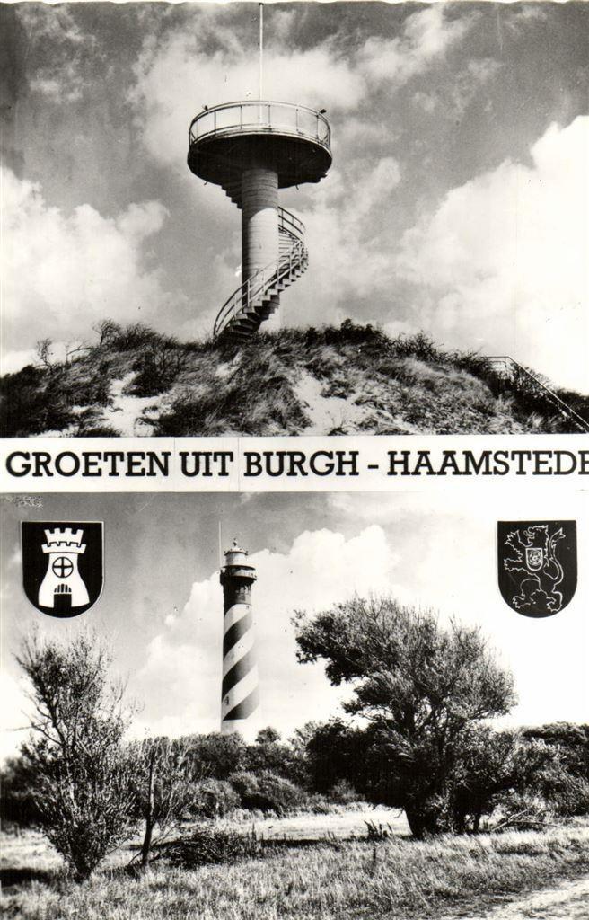 Groeten uit Burgh-Haamstede - 2 afb + wapens - ongelopen, Verzamelen, Ansichtkaarten | Nederland, Ongelopen, Noord-Brabant, Voor 1920