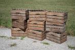 Brocante kratten met wijnflessen decoratie, Ophalen