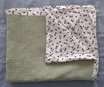 Wafelstof deken mintgroen met zwarte ruitjes 90 X 140 cm., Ophalen of Verzenden, Zo goed als nieuw, 100 cm of meer, Deken