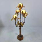 Mid century vloerlamp florentiner bamboe palmboom verguld, Huis en Inrichting, Ophalen, Hout, 150 tot 200 cm