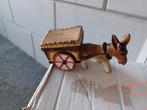 Vintage Ezel met Kar - Decoratief Keramiek, Ophalen of Verzenden, Gebruikt, Decoratie