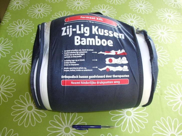 Nieuw: Zij lig Kussen Bamboe - formaat XXL, Huis en Inrichting, Slaapkamer | Beddengoed, Nieuw, Overige typen, Eenpersoons, Wit
