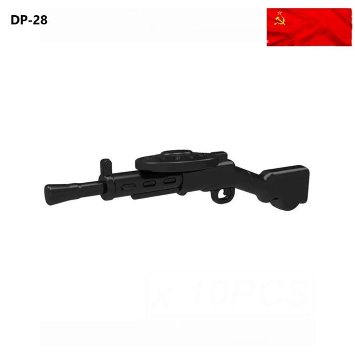 🎁 WW2 Bouwstenen - J25 - Russische DP28 - 10x 🎁, Kinderen en Baby's, Speelgoed | Bouwstenen, Nieuw, Ophalen of Verzenden