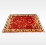 Vintage Aubusson vases vloerkleed Chan orange red 140x196cm, Gebruikt, Orientaals, 100 tot 150 cm, .