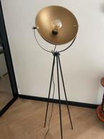 Staande lamp indusstrieel zwart goud tripod, Ophalen of Verzenden, Zo goed als nieuw, 150 tot 200 cm