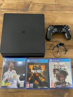 Playstation4 Slim 500gb inc. 3 spellen + HDMI en microfoon, Ophalen of Verzenden, Zo goed als nieuw