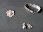 zilveren broche / armband / manchetknopen Wilhelmina, Ophalen of Verzenden
