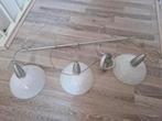Witte eettafellamp, Huis en Inrichting, Lampen | Hanglampen, Glas, Zo goed als nieuw, Ophalen, 75 cm of meer