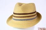 hoed Zomer trilby Hawkins geel beige 3 strepen 58, 59, 60 61, Hoed, Nieuw, Ophalen of Verzenden, 58 of 59 cm (L, 7¼ of ⅜ inch)