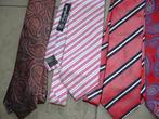 Zijden stropdassen, 100% silk Eduard Dessler, Edsor Berlin, Zo goed als nieuw, Met patroon, Rood, Diverse
