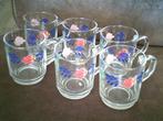 Boerenbont 6 theeglazen oude serie, Glas of Glazen, Ophalen of Verzenden, Boerenbont, Glas