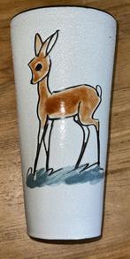 Potterie Boonstra Vaasje met Bambi Hertje plm 18cm hoog, Ophalen