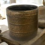 Vintage Mobach Bronskleurige Vazen / Bloempotten, Antiek en Kunst, Antiek | Keramiek en Aardewerk, Ophalen of Verzenden