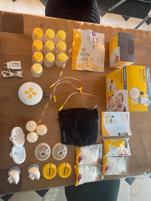 Compleet Kolf machine Medela elektrisch Swing Max Dubbel, Kinderen en Baby's, Babyvoeding en Toebehoren, Zo goed als nieuw, Borstkolf