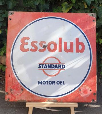  Emaille Bord Esso / Essolub - Jaren 30 beschikbaar voor biedingen