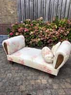 Sofa beige met roze bloemmotief, Huis en Inrichting, Ophalen, Gebruikt, Minder dan 75 cm, Vintage