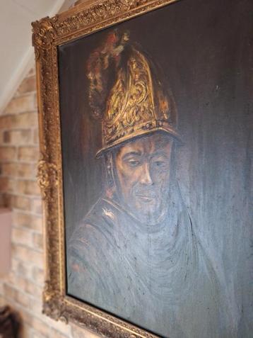 Groot oud schilderij  beschikbaar voor biedingen