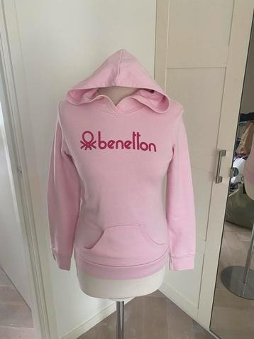 Benetton Roze Hoodie Maat M beschikbaar voor biedingen