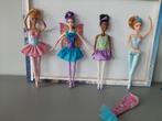 4  barbies , Tiana,  ballerina's en fee met  vleugels., Kinderen en Baby's, Speelgoed | Poppen, Ophalen of Verzenden, Gebruikt