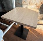 Tafel 60x60 cm met metalen voet, Huis en Inrichting, Tafels | Eettafels, 50 tot 100 cm, Vierkant, Zo goed als nieuw, Metaal