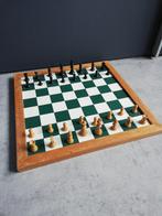 Houten dam /schaakbord met houten stukken, Ophalen of Verzenden, Minder dan 500 stukjes, Zo goed als nieuw, Schaken