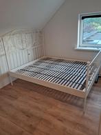 Ikea leirvik 160x200cm, Huis en Inrichting, Slaapkamer | Bedden, Ophalen, Wit, Tweepersoons, Zo goed als nieuw