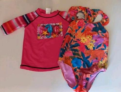 Badpak en uv-shirt maat 104, Kinderen en Baby's, Kinderkleding | Kinder-zwemkleding, Gebruikt, Badpak, Maat 104, Meisje, UV-zwemkleding