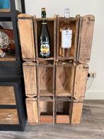 Drank- en wijnkast van hout op wielen, Huis en Inrichting, Woonaccessoires | Kamerschermen, Ophalen, Zo goed als nieuw