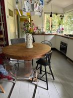Antiek ronde houten tafel, Ophalen of Verzenden