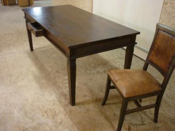 Zware eikenhouten eet, bureau, werk tafel. beschikbaar voor biedingen