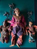 3 oude aziatische marionetten poppen, Antiek en Kunst, Ophalen of Verzenden