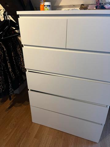 Ikea MALM ladekast, 6 lades, wit - Leiden - afbeelding 3