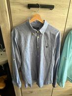 Felix Hardy linnen overhemd XL mottled blue, Kleding | Heren, Overhemden, Ophalen of Verzenden, Zo goed als nieuw, Blauw, Halswijdte 43/44 (XL)