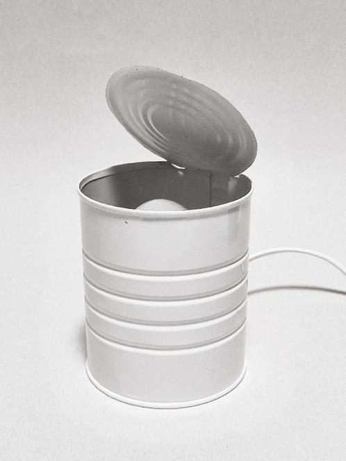 tafellamp Tin can Ad van Berlo, Huis en Inrichting, Lampen | Tafellampen, Zo goed als nieuw, Minder dan 50 cm, Metaal, Verzenden