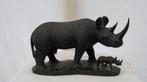 Neushoorn met jong, Ophalen of Verzenden