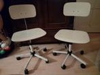 2 Bureaustoelen, Huis en Inrichting, Bureaustoelen, Ophalen, Gebruikt, Wit, Bureaustoel