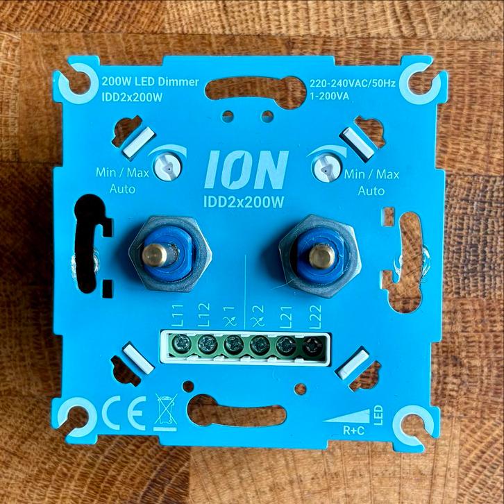 ION Industries LED Duodimmer, Doe-het-zelf en Verbouw, Elektra en Kabels, Gebruikt, Schakelaar, Ophalen of Verzenden