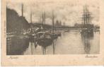 Amsterdam IJgracht vol schepen ca 1900, Verzenden, Zo goed als nieuw, Zeilboot, Kaart, Foto of Prent
