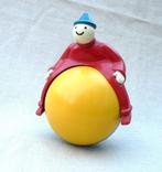 Ambitoys schommel/tuimelclown op bol 15cm, jaren 80., Ophalen of Verzenden