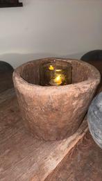 Oude houten vijzel, Ophalen, Zo goed als nieuw, Rechthoekig, Hout