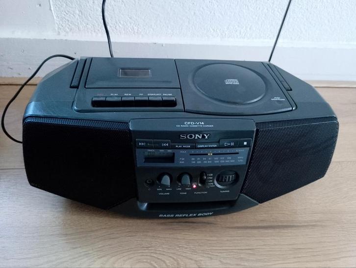 Sony CFD-V14 Radio/casette Speler, Audio, Tv en Foto, Radio's, Gebruikt, Radio, Met cd-speler, Ophalen of Verzenden