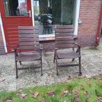 Herlag zeer stevige houten tuinstoelen 2 stuks, Tuin en Terras, Tuinstoelen, Ophalen, Gebruikt, Hout, Verstelbaar