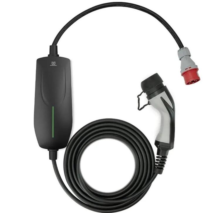 Mobiele 3 fase EV elektrische auto lader 380 volt- 11kW, Auto diversen, Laadpalen, Nieuw, Laadkabel, Verzenden